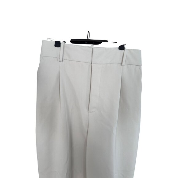 ZARA Womens Beige Trousers Size L Polyester/Viscose Blend - Picture 4 of 16